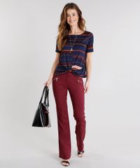 Blusa-Feminina-com-No-Listrada-Canelada-Manga-Curta-Decote-Redondo-Azul-Marinho-9109606-Azul_Marinho_3