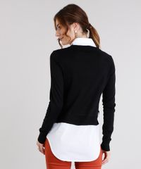 Sueter-Feminino-com-Sobreposicao-de-Camisa-em-Trico-Manga-Longa-Decote-V-Preto-8926741-Preto_2