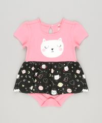 Body-Saia-Gata-com-Estampa-de-Constelacao-Manga-Curta-Decote-Redondo-em-Algodao---Sustentavel-Rosa-8880220-Rosa_1