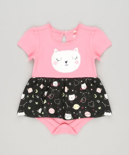 Body-Saia-Gata-com-Estampa-de-Constelacao-Manga-Curta-Decote-Redondo-em-Algodao---Sustentavel-Rosa-8880220-Rosa_1
