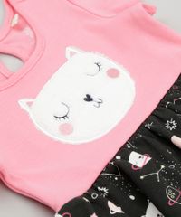 Body-Saia-Gata-com-Estampa-de-Constelacao-Manga-Curta-Decote-Redondo-em-Algodao---Sustentavel-Rosa-8880220-Rosa_4