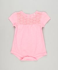 Body-Infantil-com-Renda-Manga-Curta-Decote-Redondo-em-Algodao---Sustentavel-Rosa-8880206-Rosa_1