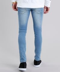 Calca-Jeans-Masculina-Super-Skinny-Destroyed-Eco-Recycle-com-Ziper-na-Barra-Azul-Claro-9075326-Azul_Claro_2