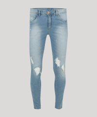 Calca-Jeans-Masculina-Super-Skinny-Destroyed-Eco-Recycle-com-Ziper-na-Barra-Azul-Claro-9075326-Azul_Claro_5