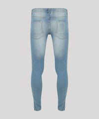 Calca-Jeans-Masculina-Super-Skinny-Destroyed-Eco-Recycle-com-Ziper-na-Barra-Azul-Claro-9075326-Azul_Claro_6