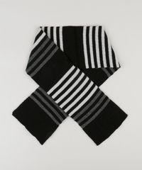Gorro-Infantil-Listrado-em-Trico---Cachecol-Preto-8865094-Preto_4