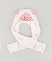 Gorro-Infantil-com-Orelhinhas-de-Luva-e-Pelo-Rosa-Claro-8868230-Rosa_Claro_1