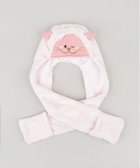 Gorro-Infantil-com-Orelhinhas-de-Luva-e-Pelo-Rosa-Claro-8868230-Rosa_Claro_1