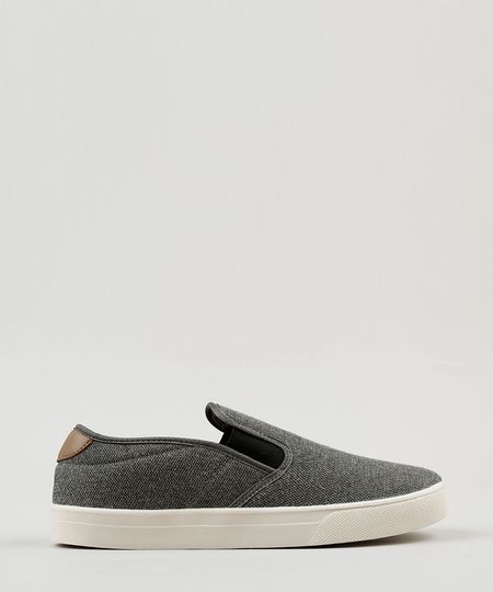 Tenis-Masculino-Slip-On-Ollie-em-Lona-Cinza-9130943-Cinza_1 Tenis-Masculino-Slip-On-Ollie-em-Lona-Cinza-9130943-Cinza_1