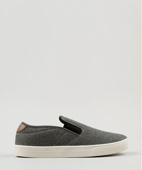 Tenis-Masculino-Slip-On-Ollie-em-Lona-Cinza-9130943-Cinza_1