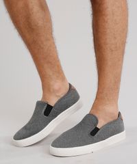 Tenis-Masculino-Slip-On-Ollie-em-Lona-Cinza-9130943-Cinza_2