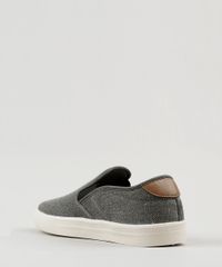 Tenis-Masculino-Slip-On-Ollie-em-Lona-Cinza-9130943-Cinza_3