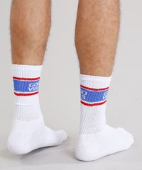 Meia-Masculina-Divertida-com-Estampa--Good-Vibes--Cano-Longo-Branca-9084190-Branco_3