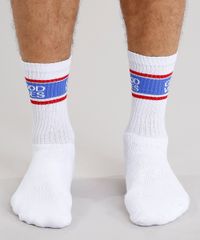Meia-Masculina-Divertida-com-Estampa--Good-Vibes--Cano-Longo-Branca-9084190-Branco_4