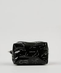 Necessaire-Feminina-de-Plastico-Estampada-de-Constelacoes-Preta-9095170-Preto_1