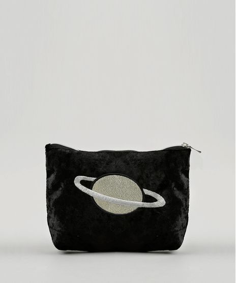 Necessaire-Feminina-em-Veludo-com-Bordado-de-Planeta-com-Lurex-Preta-9129331-Preto_1