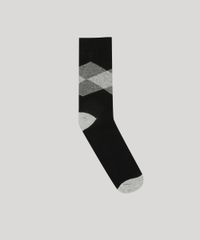 Meia-Masculina-Cano-Longo-Estampada-Xadrez-Preta-8907161-Preto_1