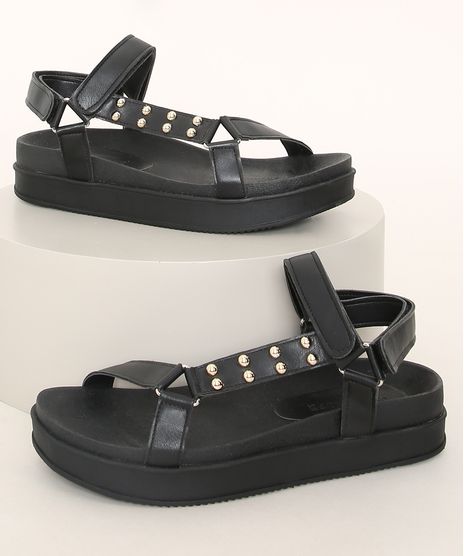 Papete-Feminina-Oneself-com-Tachas-Preta-9982291-Preto_1