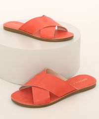 Rasteirinha-Feminina-Oneself-com-Tiras-Cruzadas-Laranja-9983899-Laranja_1