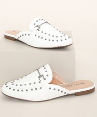 Mule-Feminino-Via-Uno-com-Tachas-Branco-9983598-Branco_1
