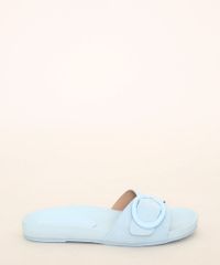 Rasteirinha-Feminina-Slide-Oneself-com-Fivela-Azul-9982244-Azul_2