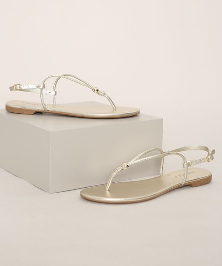 Rasteirinha-Feminina-Oneself-com-Esfera-Metalizada-Dourada-9983909-Dourado_1