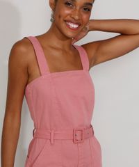 Macaquinho-de-Sarja-Feminino-Alca-Larga-Decote-Reto-com-Cinto-Rosa-9981725-Rosa_4