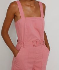 Macaquinho-de-Sarja-Feminino-Alca-Larga-Decote-Reto-com-Cinto-Rosa-9981725-Rosa_5