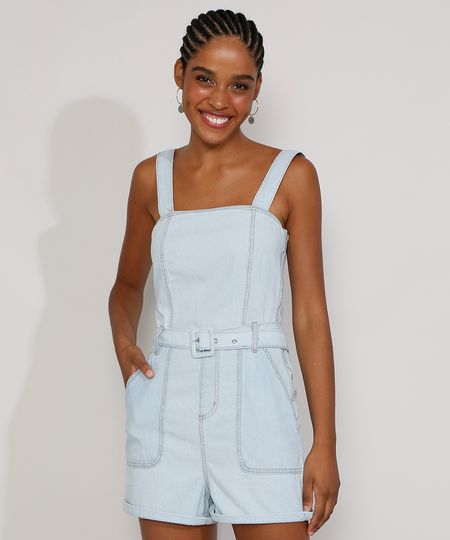Macaquinho-Jeans-Feminino-Alca-Larga-Decote-Reto-com-Cinto-Azul-Claro-9983329-Azul_Claro_1