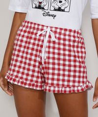Pijama-Feminino-Xadrez-Mickey-Manga-Curta-com-Estampa-Vichy-e-Babado-Branco-9972298-Branco_6