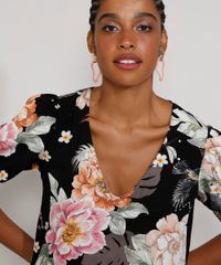 Vestido-Feminino-Curto-Estampado-Floral-com-Tucano-Manga-Bufante-Preto-9975326-Preto_6