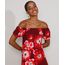 Blusa-Feminina-Ombro-a-Ombro-Estampada-Floral-Manga-Curta-Vermelha-Escuro-9976185-Vermelho_Escuro_1