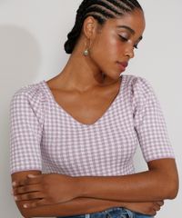 Blusa-de-Trico-Feminina-Manga-Bufante-Cropped-Estampada-Xadrez-Vichy-Decote-V-Lilas-9978203-Lilas_6