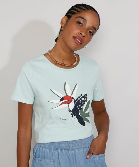 Camiseta-Feminina-Manga-Curta-Tucano-Decote-Redondo-Verde-Claro-9974552-Verde_Claro_1