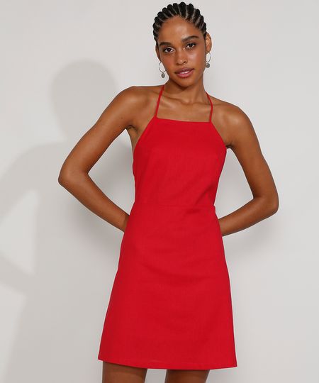 Vestido-Feminino-Curto-Frente-Unica-com-Linho-Alca-Fina-Vermelho-9981659-Vermelho_1 Vestido-Feminino-Curto-Frente-Unica-com-Linho-Alca-Fina-Vermelho-9981659-Vermelho_1
