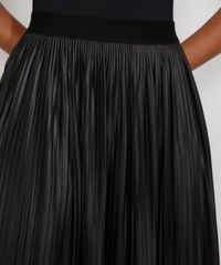 Saia-Feminina-Midi-Plissada-Resinada-Preta-9975434-Preto_5
