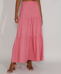 Saia-Feminina-Longa-com-Recortes-e-Cinto-Rosa-9966102-Rosa_1