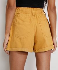 Short-de-Sarja-Feminino-Mom-Clochard-Cintura-Super-Alta-com-Barra-Dobrada-Mostarda-9978200-Mostarda_2