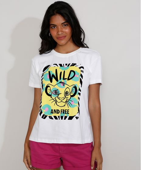 Camiseta-Feminina-Manga-Curta-Simba-O-Rei-Leao-Flocada-Decote-Redondo-Off-White-9973280-Off_White_1