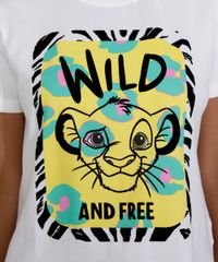 Camiseta-Feminina-Manga-Curta-Simba-O-Rei-Leao-Flocada-Decote-Redondo-Off-White-9973280-Off_White_2