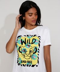 Camiseta-Feminina-Manga-Curta-Simba-O-Rei-Leao-Flocada-Decote-Redondo-Off-White-9973280-Off_White_5