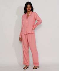 Calca-de-Pijama-Feminina-com-Vivo-Contrastante-e-Laco-Rosa-9975183-Rosa_3
