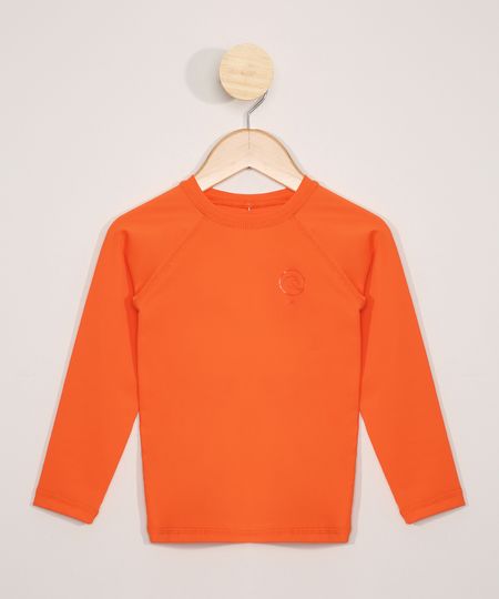 Blusa-de-Praia-Infantil-Manga-Longa-com-Protecao-UV50--Laranja-9976180-Laranja_1