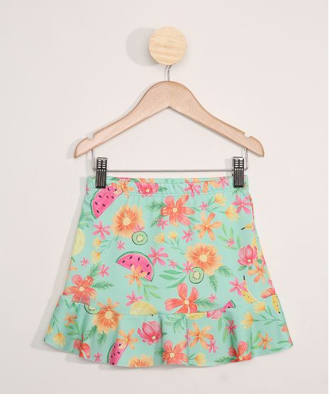 Saia-Infantil-com-Babado-Estampada-Floral-de-Frutas-Verde-9982197-Verde_1