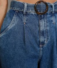 Calca-Jeans-Feminina-Baggy-Cintura-Super-Alta-com-Cinto-Tartaruga-Azul-Medio-9981897-Azul_Medio_6