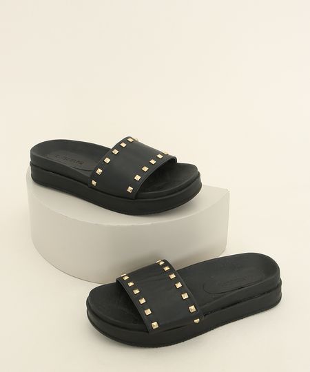 Rasteirinha-Feminina-Slide-Oneself-Flatform-com-Tachas-Preta-9982294-Preto_1