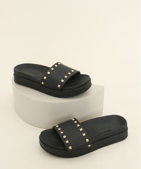 Rasteirinha-Feminina-Slide-Oneself-Flatform-com-Tachas-Preta-9982294-Preto_1