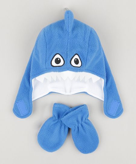 Kit-de-Gorro-Infantil-Tubarao-com-Dentes---Luva-em-Fleece-Azul-Royal-8489945-Azul_Royal_1 Kit-de-Gorro-Infantil-Tubarao-com-Dentes---Luva-em-Fleece-Azul-Royal-8489945-Azul_Royal_1