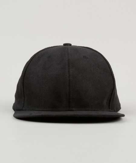 Bone-Masculino-em-Suede-Aba-Reta-Preto-9134700-Preto_1