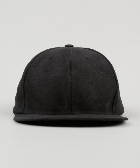 Bone-Masculino-em-Suede-Aba-Reta-Preto-9134700-Preto_1